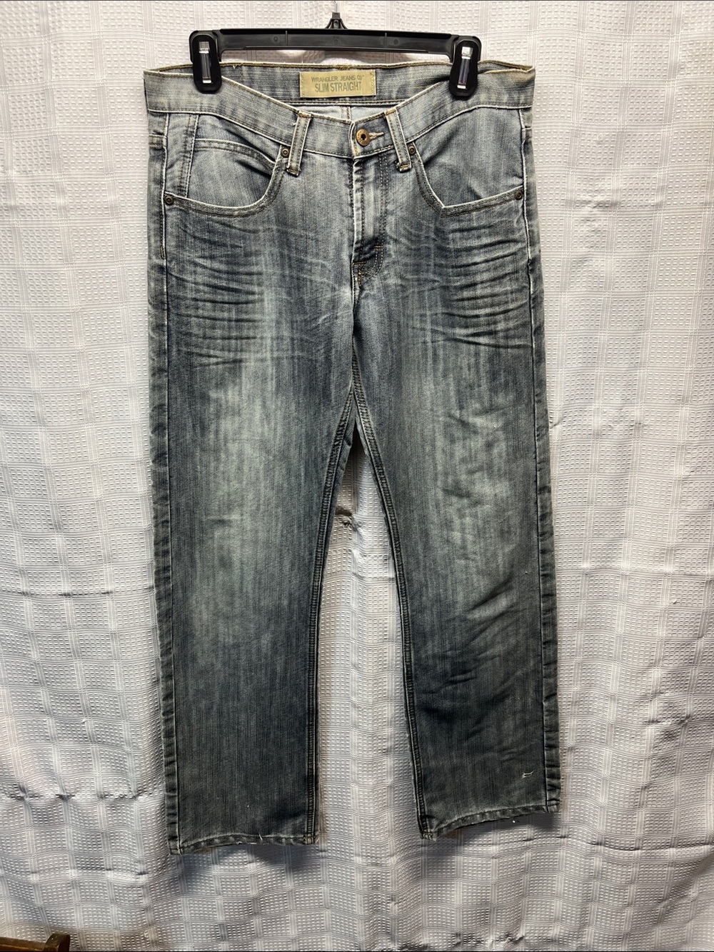 Wrangler Slim Straight Jeans - Washed Blue Gray